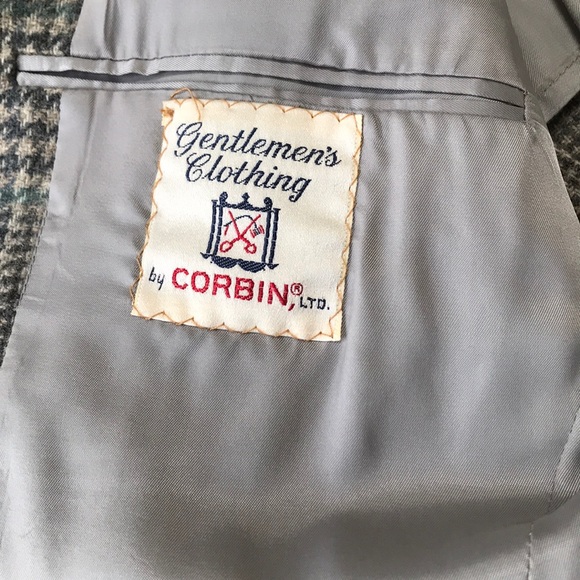 Vintage Corbin tweed blazer grey and sage - Picture 4 of 9